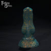 A Fantasy Grove sex toy on a black background with a logo in the upper left corner