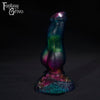 A Fantasy Grove sex toy on a black background with a logo in the upper left corner