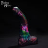 A Fantasy Grove sex toy on a black background with a logo in the upper left corner