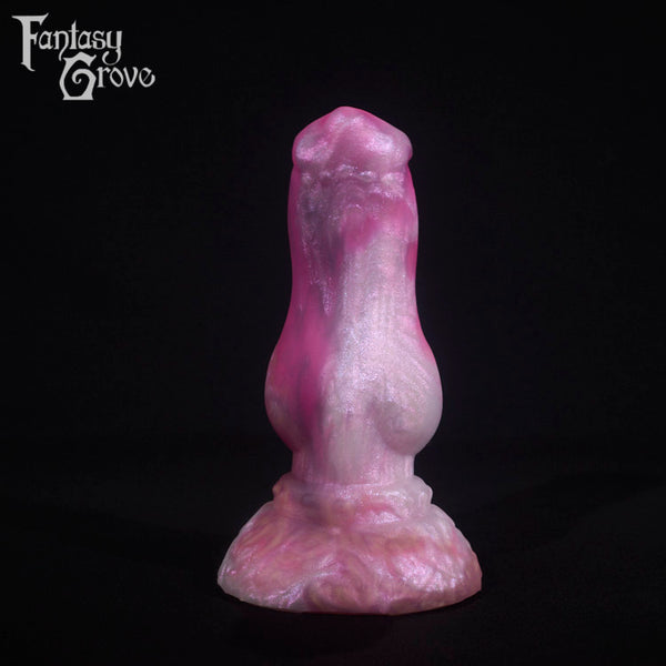 A fantasy sex toy on a black background with the Fantasy Grove logo in the upper left corner