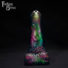 A Fantasy Grove sex toy on a black background with a logo in the upper left corner