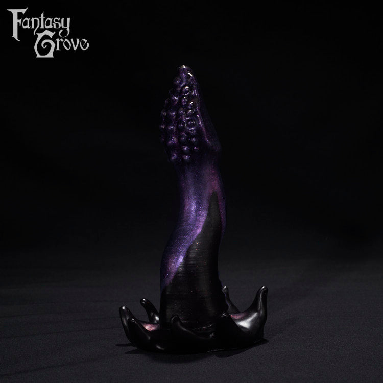 A Fantasy Grove sex toy on a black background with a logo in the upper left corner