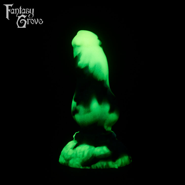 A fantasy sex toy on a black background with the Fantasy Grove logo in the upper left corner