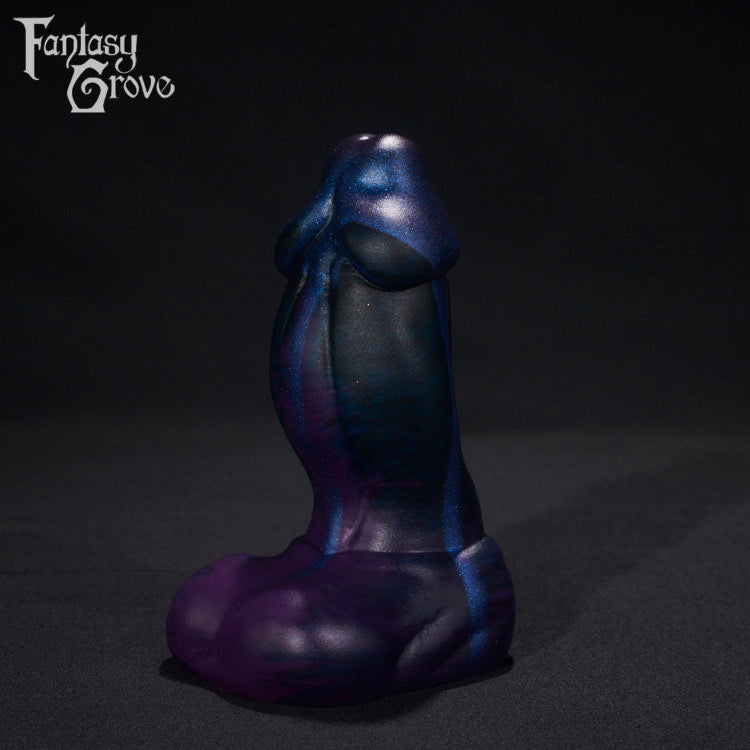 A fantasy sex toy on a black background with the Fantasy Grove logo in the upper left corner 