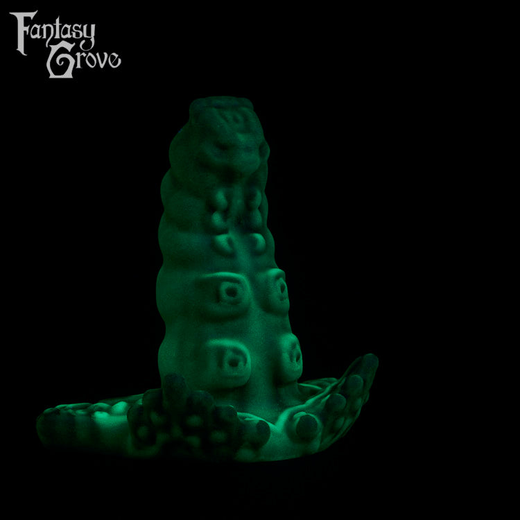 A fantasy sex toy on a black background with the Fantasy Grove logo in the upper left corner