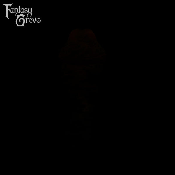A fantasy sex toy on a black background with the Fantasy Grove logo in the upper left corner 