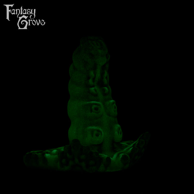 A fantasy sex toy on a black background with the Fantasy Grove logo in the upper left corner