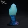A Fantasy Grove sex toy on a black background with a logo in the upper left corner