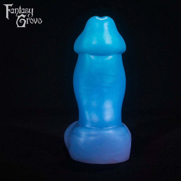 A fantasy sex toy on a black background with the Fantasy Grove logo in the upper left corner