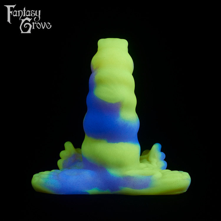 A fantasy sex toy on a black background with the Fantasy Grove logo in the upper left corner