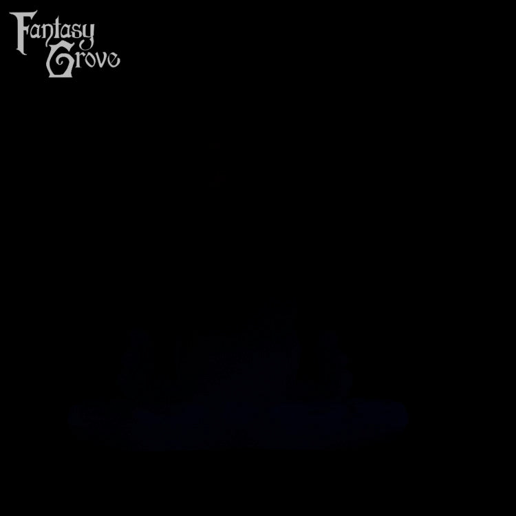 A fantasy sex toy on a black background with the Fantasy Grove logo in the upper left corner 