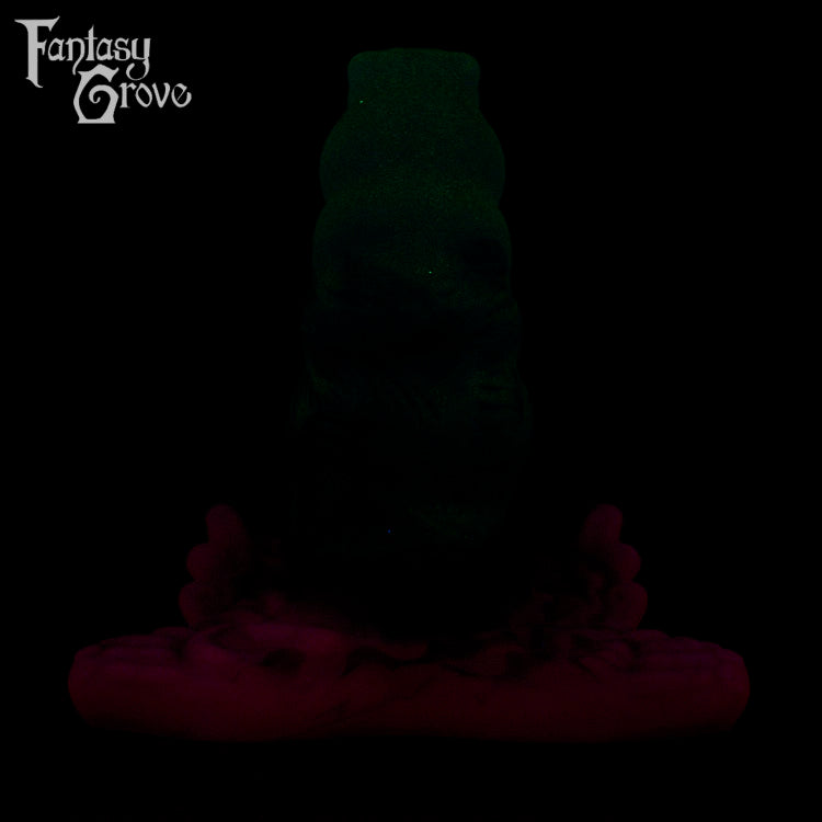 A fantasy sex toy on a black background with the Fantasy Grove logo in the upper left corner