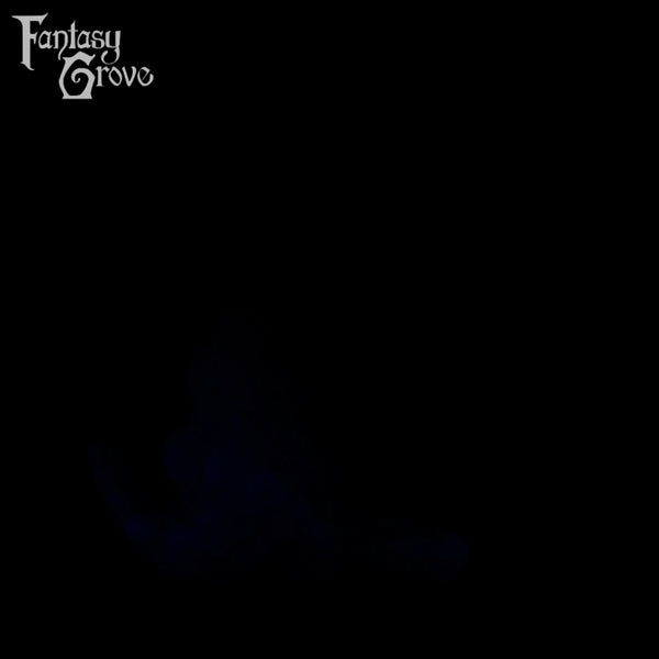 A fantasy sex toy on a black background with the Fantasy Grove logo in the upper left corner 