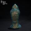 A Fantasy Grove sex toy on a black background with a logo in the upper left corner