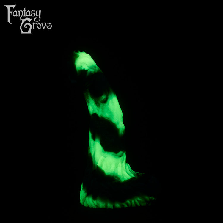 A fantasy sex toy on a black background with the Fantasy Grove logo in the upper left corner