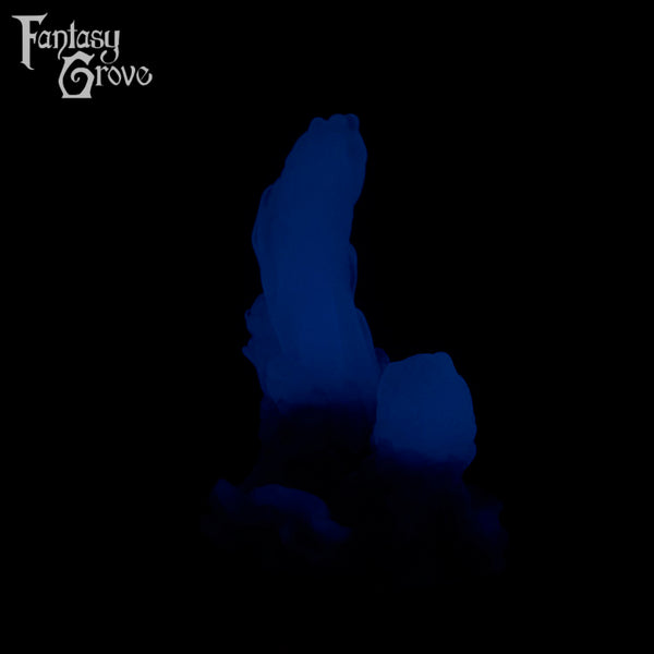 A Fantasy Grove sex toy on a black background with a logo in the upper left corner
