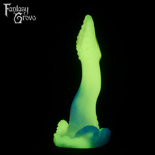 A fantasy sex toy on a black background with the Fantasy Grove logo in the upper left corner