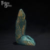 A Fantasy Grove sex toy on a black background with a logo in the upper left corner