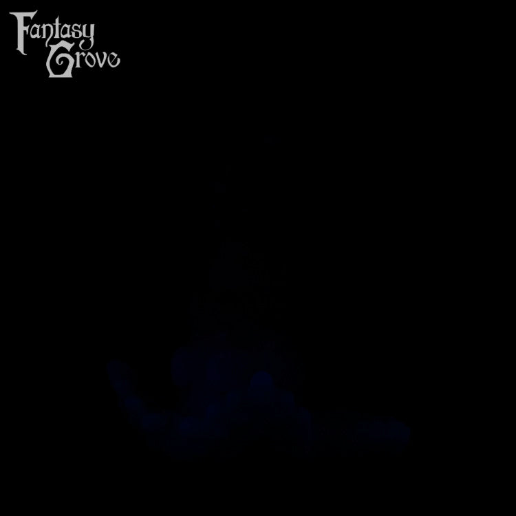 A fantasy sex toy on a black background with the Fantasy Grove logo in the upper left corner 