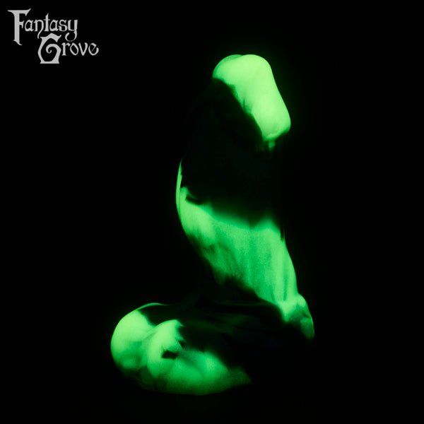 A fantasy sex toy on a black background with the Fantasy Grove logo in the upper left corner