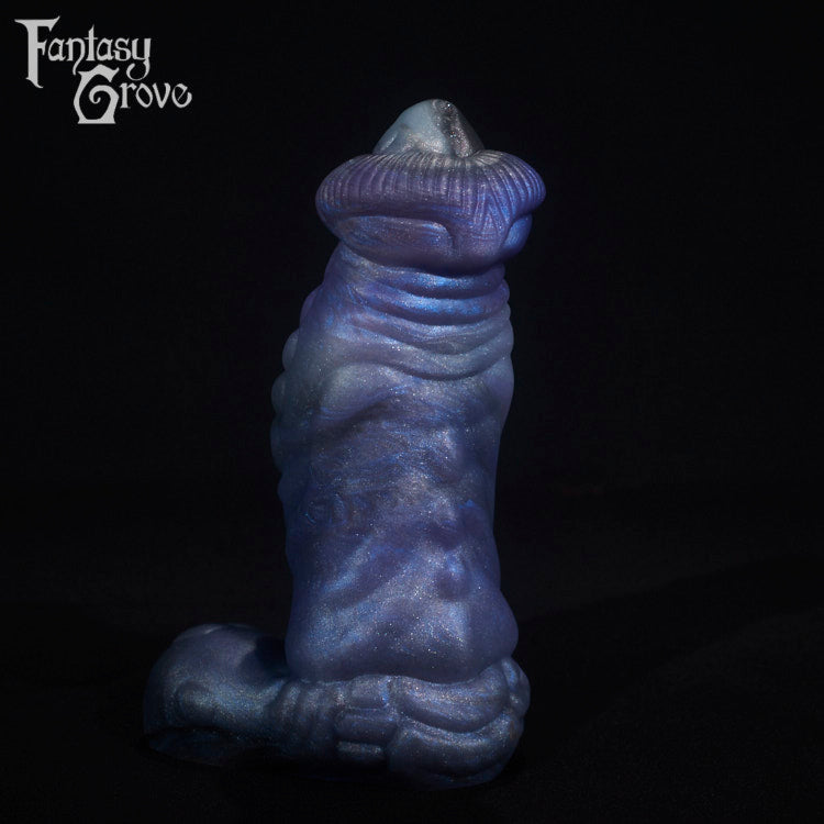 A fantasy sex toy on a black background with the Fantasy Grove logo in the upper left corner