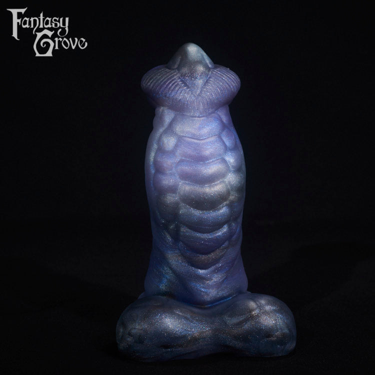 A fantasy sex toy on a black background with the Fantasy Grove logo in the upper left corner