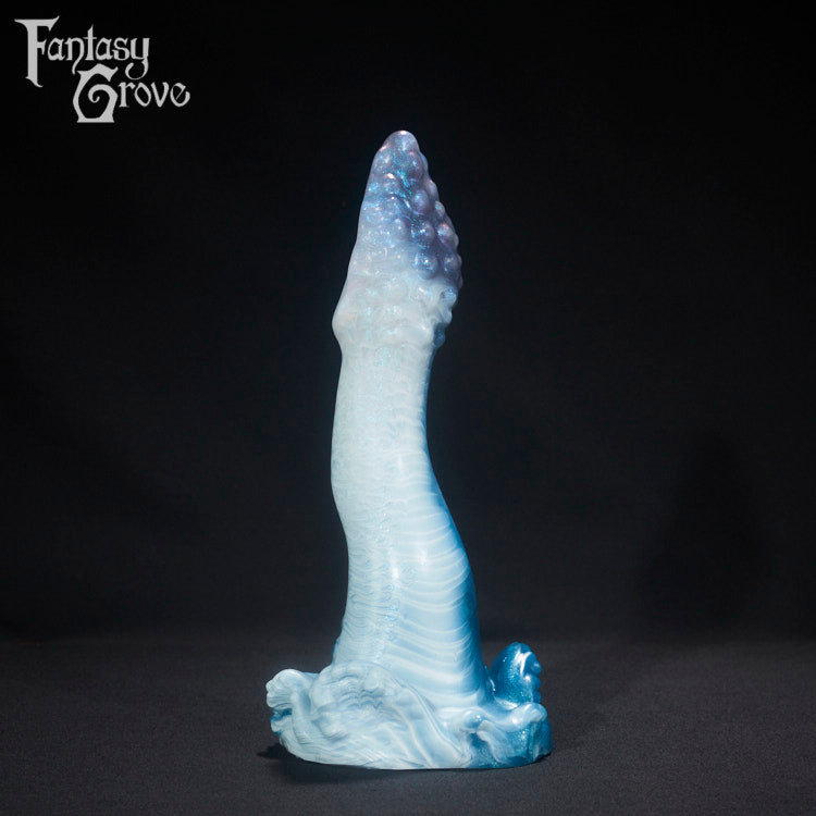 A fantasy sex toy on a black background with the Fantasy Grove logo in the upper left corner 