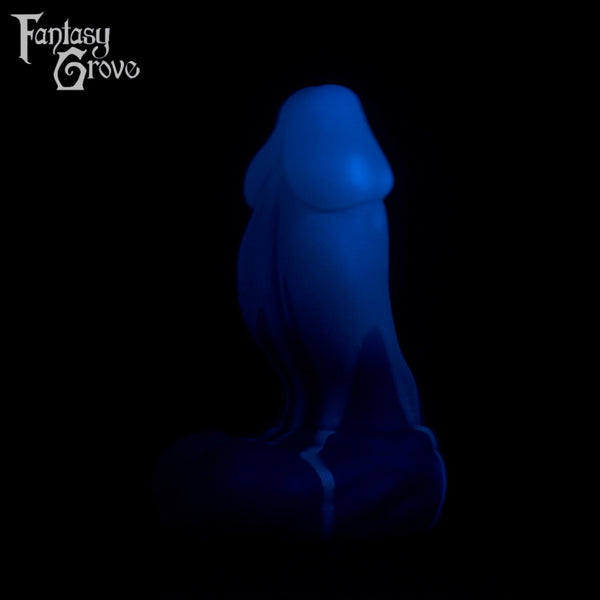 A fantasy sex toy on a black background with the Fantasy Grove logo in the upper left corner