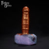 A Fantasy Grove sex toy on a black background with a logo in the upper left corner