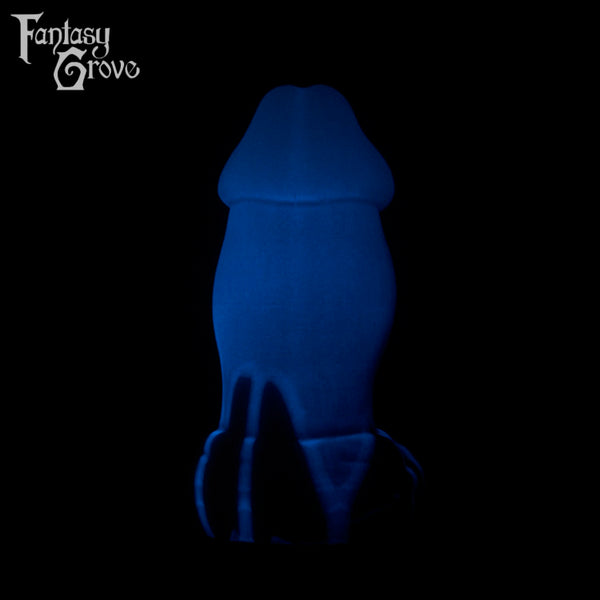 A fantasy sex toy on a black background with the Fantasy Grove logo in the upper left corner