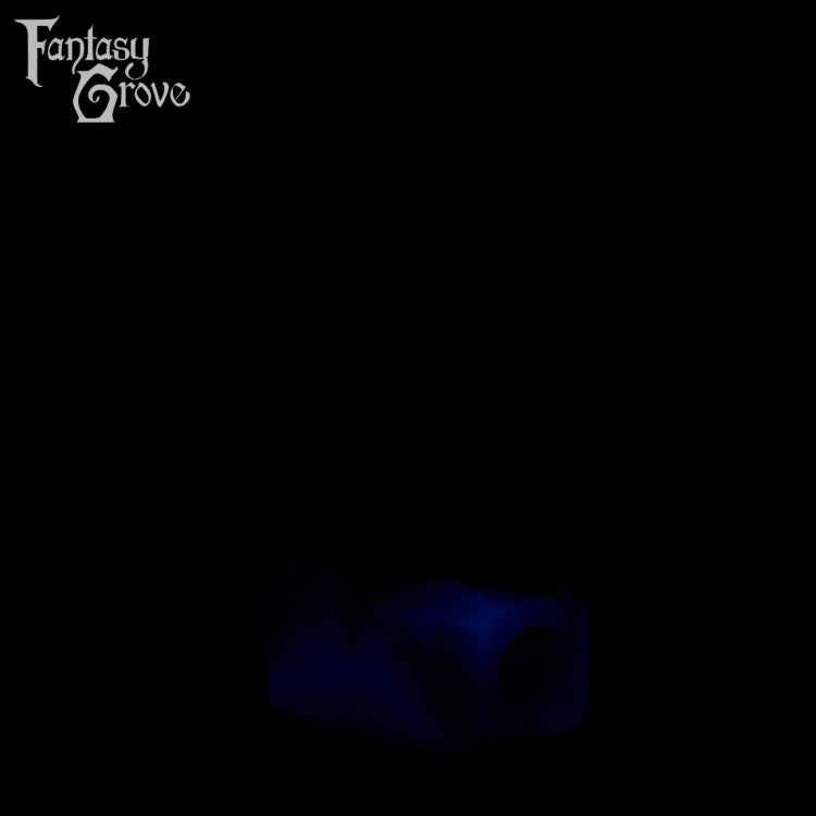 A Fantasy Grove sex toy on a black background with a logo in the upper left corner