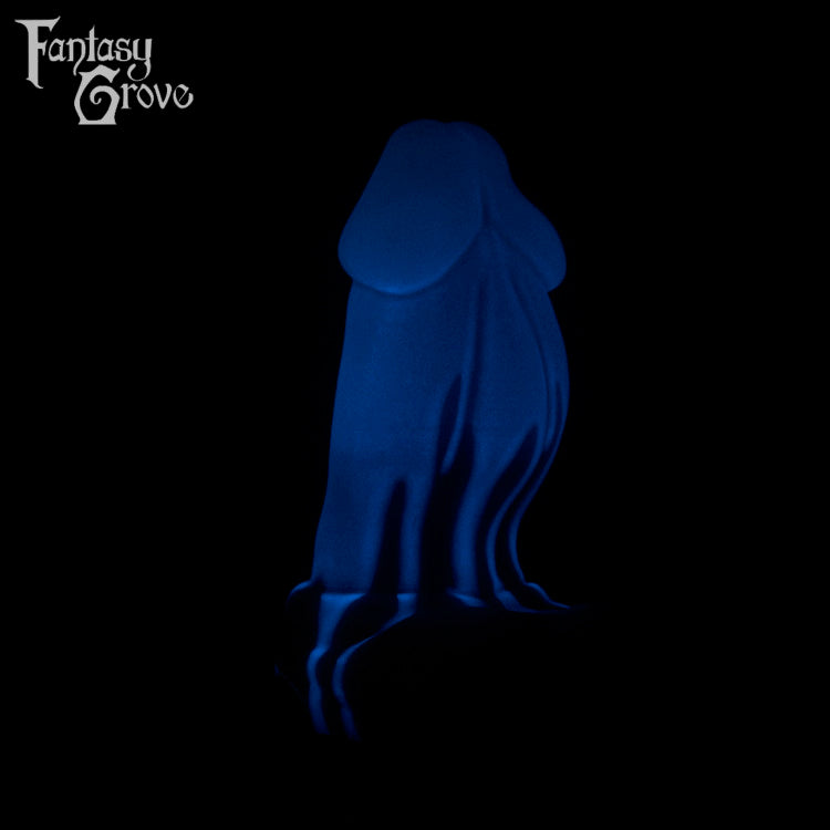 A fantasy sex toy on a black background with the Fantasy Grove logo in the upper left corner