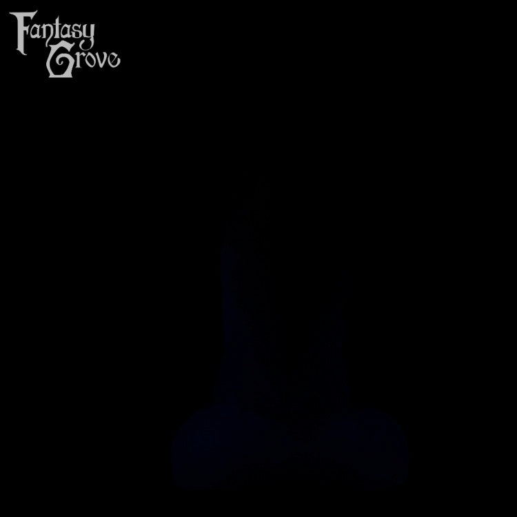 A fantasy sex toy on a black background with the Fantasy Grove logo in the upper left corner 