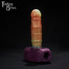 A Fantasy Grove sex toy on a black background with a logo in the upper left corner