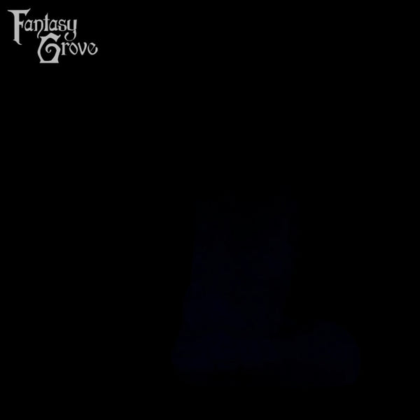 A fantasy sex toy on a black background with the Fantasy Grove logo in the upper left corner 