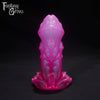 A Fantasy Grove sex toy on a black background with a logo in the upper left corner