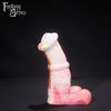A fantasy sex toy on a black background with the Fantasy Grove logo in the upper left corner 
