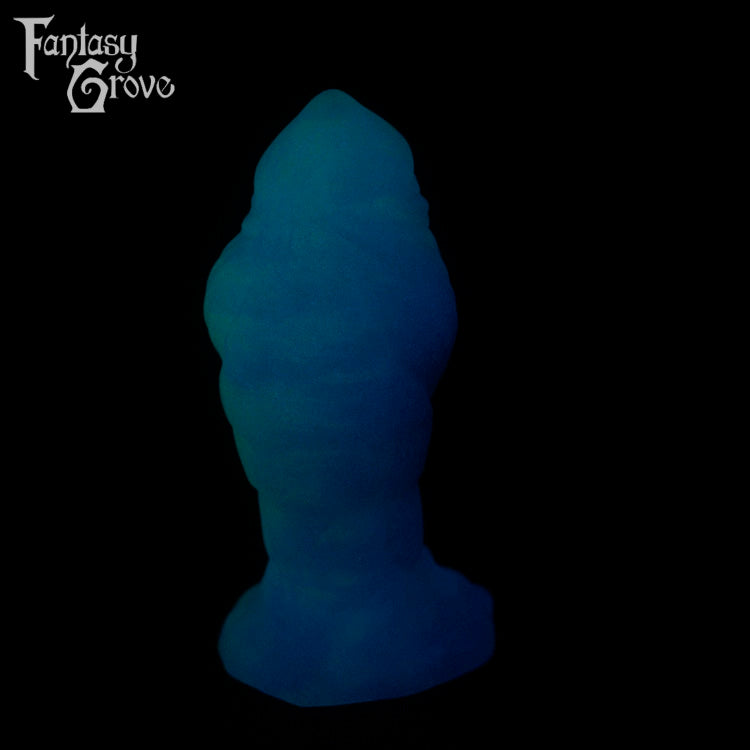 A fantasy sex toy on a black background with the Fantasy Grove logo in the upper left corner