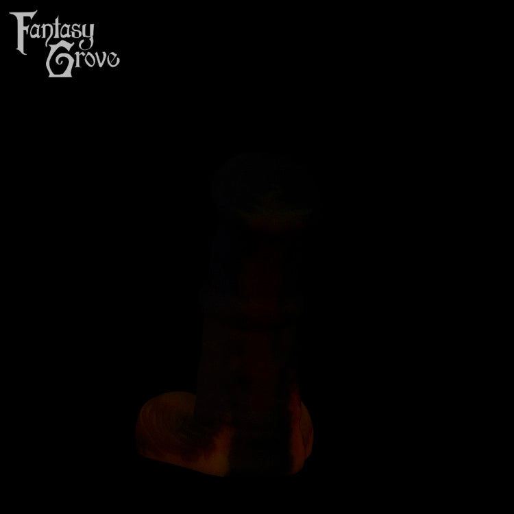 A fantasy sex toy on a black background with the Fantasy Grove logo in the upper left corner 