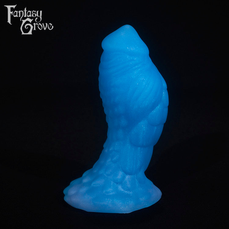 A fantasy sex toy on a black background with the Fantasy Grove logo in the upper left corner