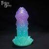 A Fantasy Grove sex toy on a black background with a logo in the upper left corner