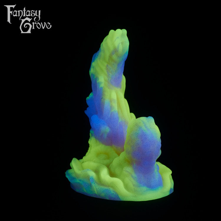 A fantasy sex toy on a black background with the Fantasy Grove logo in the upper left corner
