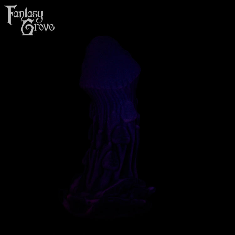 A Fantasy Grove sex toy on a black background with a logo in the upper left corner