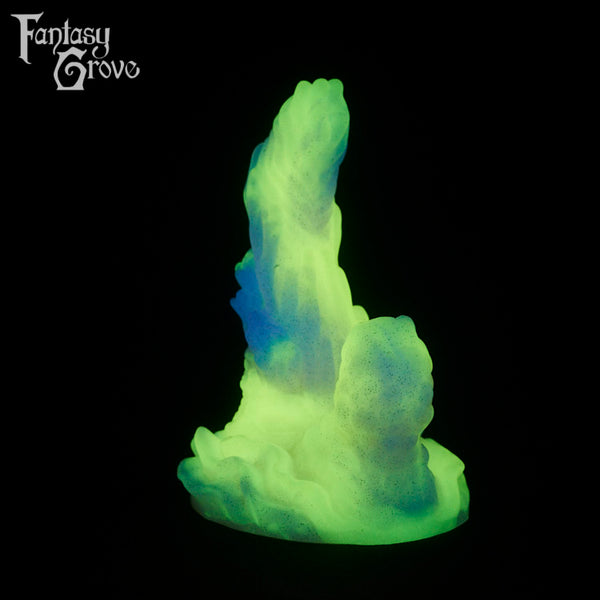 A fantasy sex toy on a black background with the Fantasy Grove logo in the upper left corner