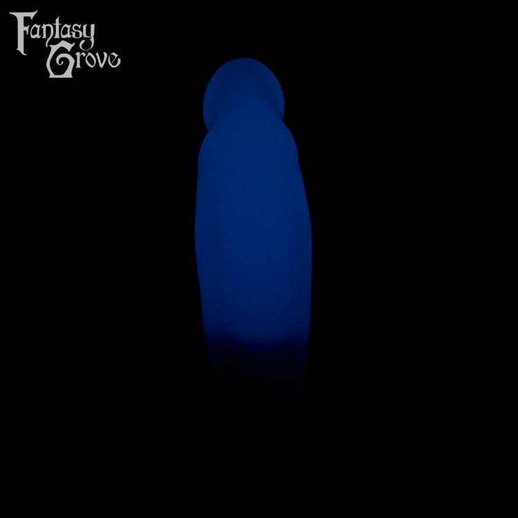 A Fantasy Grove sex toy on a black background with a logo in the upper left corner