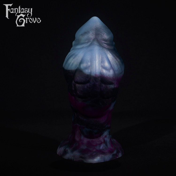 A fantasy sex toy on a black background with the Fantasy Grove logo in the upper left corner