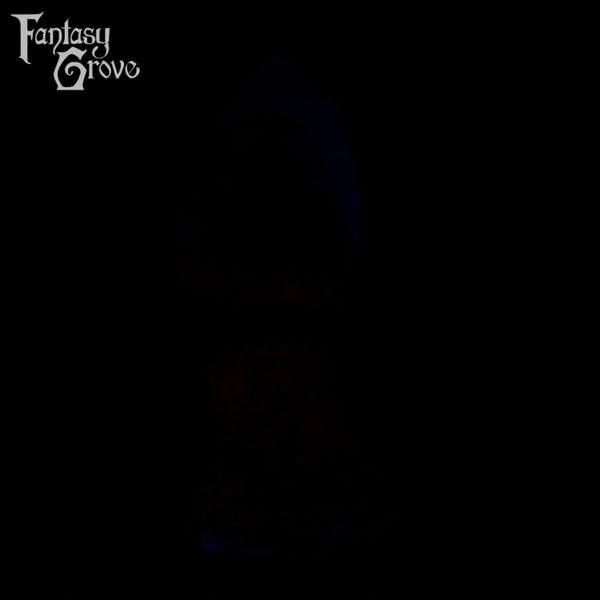 A fantasy sex toy on a black background with the Fantasy Grove logo in the upper left corner