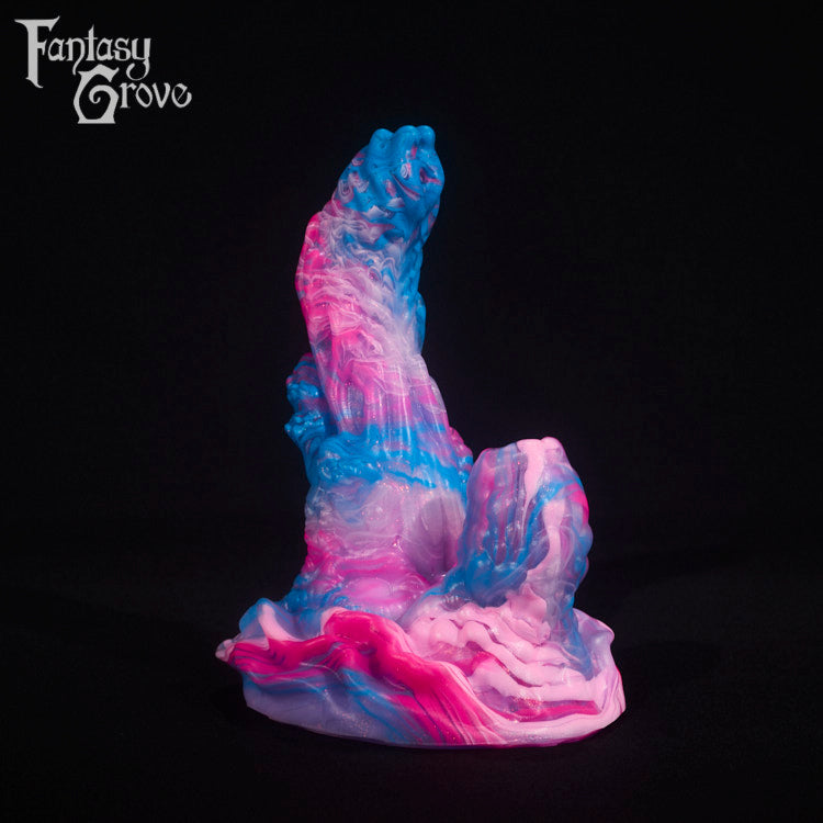 A fantasy sex toy on a black background with the Fantasy Grove logo in the upper left corner