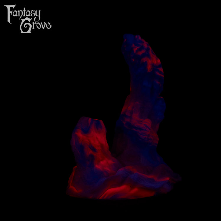 A fantasy sex toy on a black background with the Fantasy Grove logo in the upper left corner