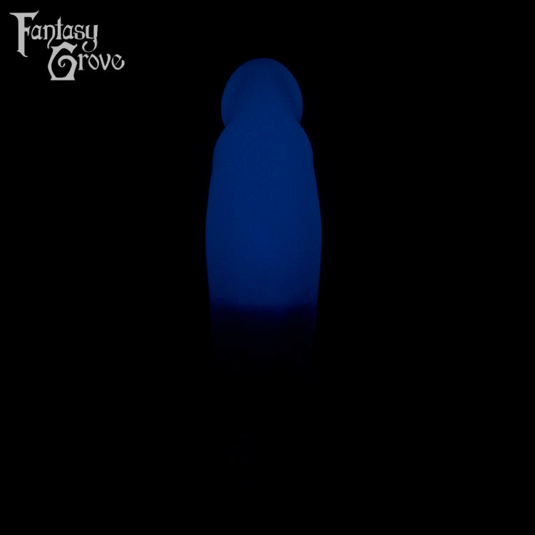 A Fantasy Grove sex toy on a black background with a logo in the upper left corner